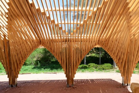 A Forest Shelter at Bertrichamp by  Studiolada and Yoann Saehr Architect