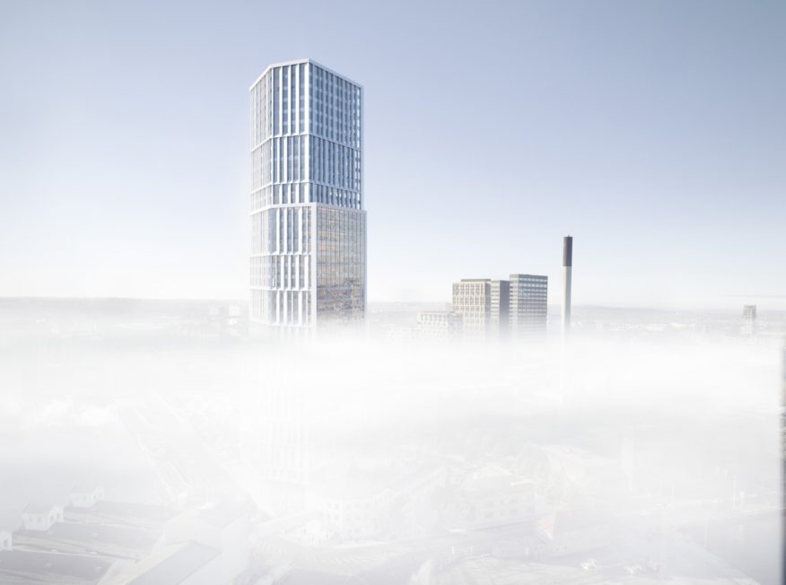 new tower at harbour site in Aarhus