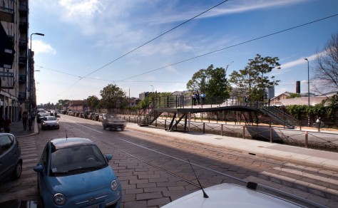 Pedestrian and cycle bridges over Naviglio Grande