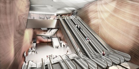 new metro station of the Grand Paris Express