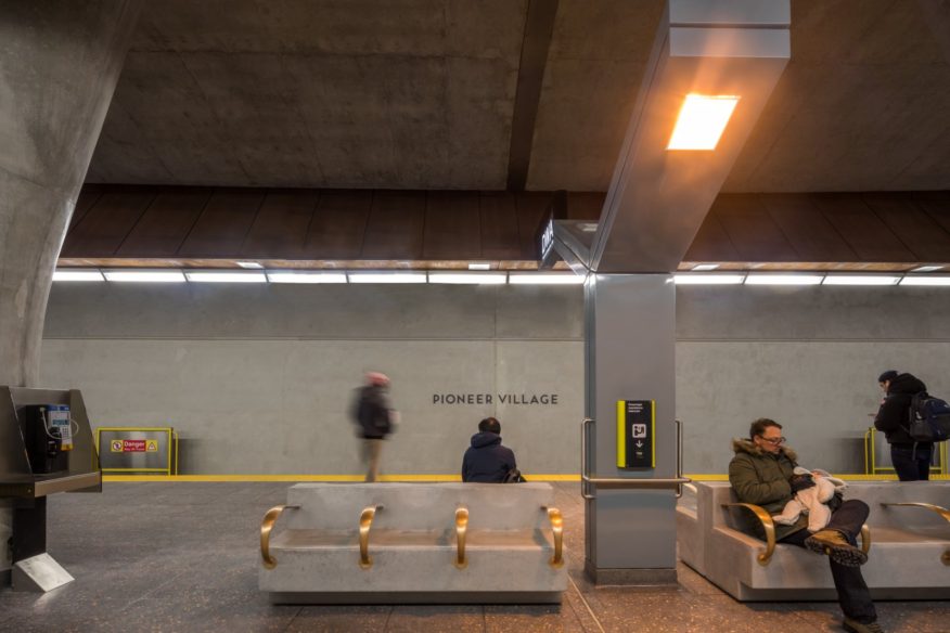 two metro stations in Toronto