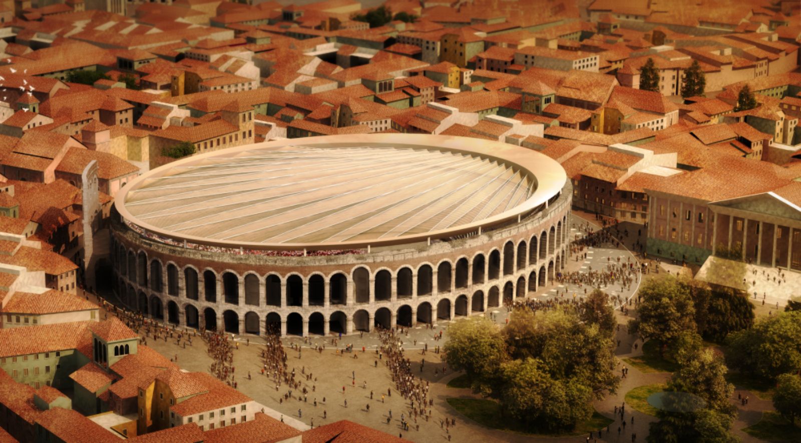a new roof for Verona’s historic arena